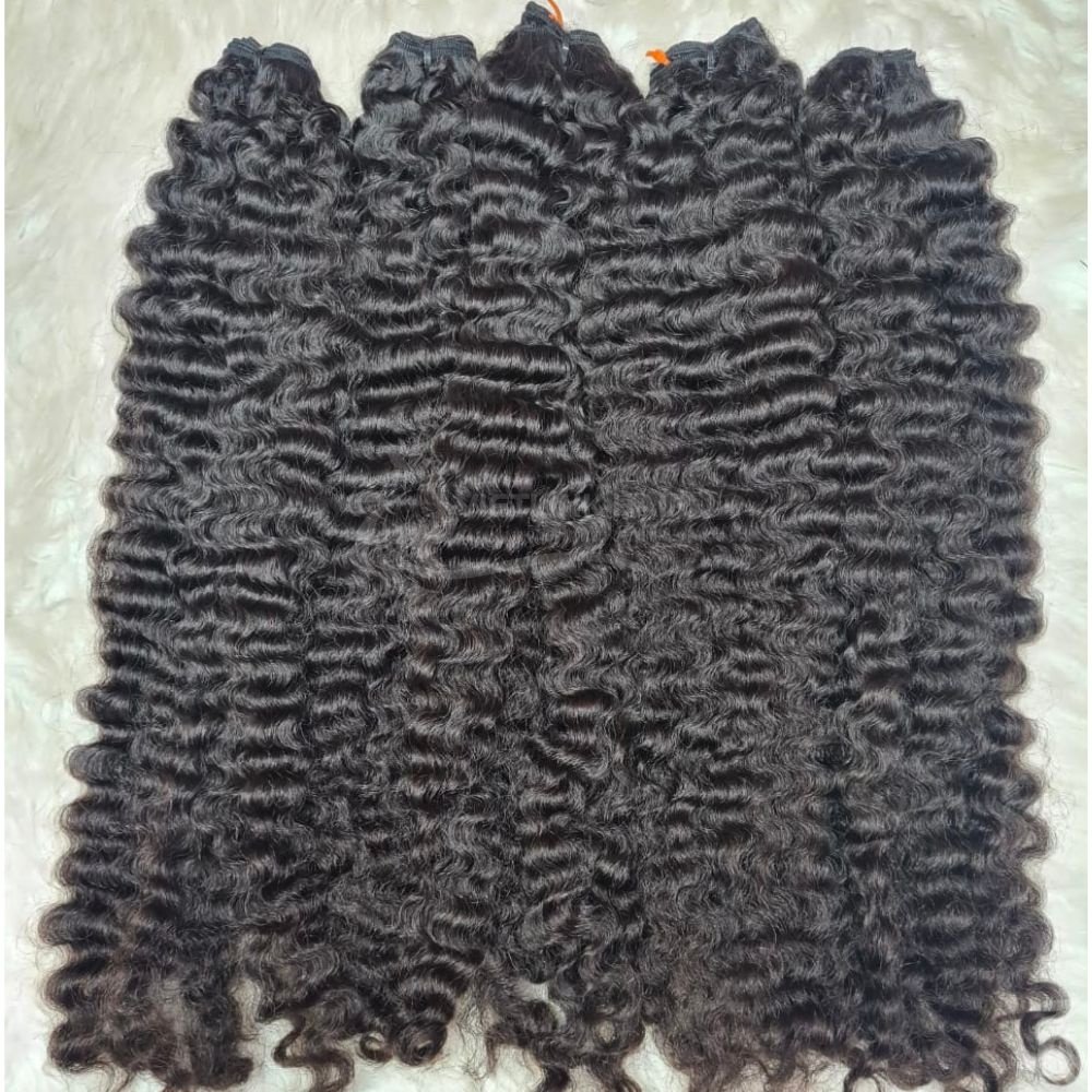 Raw Hair Extensions Kinky Curly Bundles Weft From Burma Burmese Hair 100% Human Hair Extension From VietLink