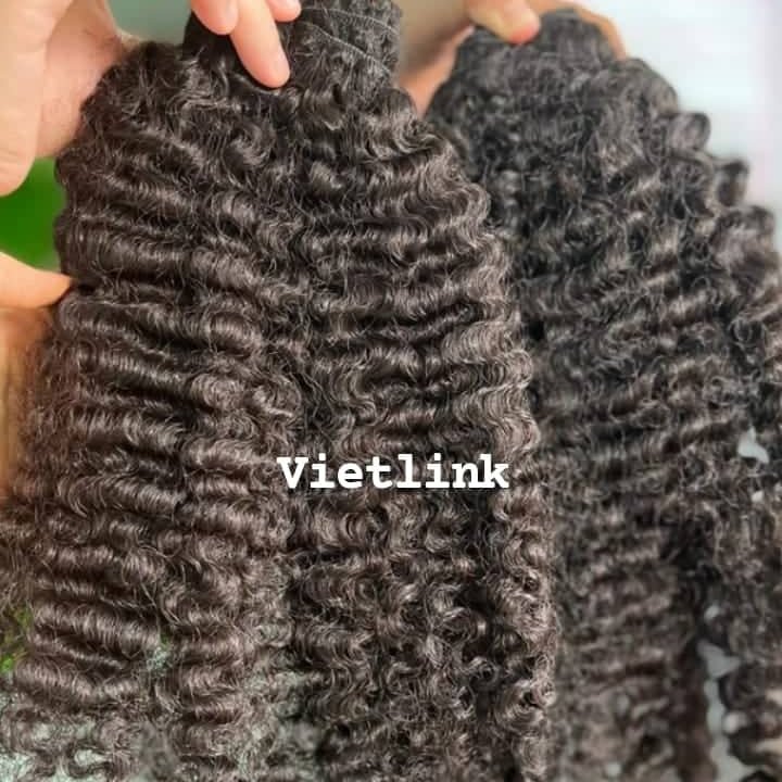 Raw Hair Extensions Kinky Curly Bundles Weft From Burma Burmese Hair 100% Human Hair Extension From VietLink