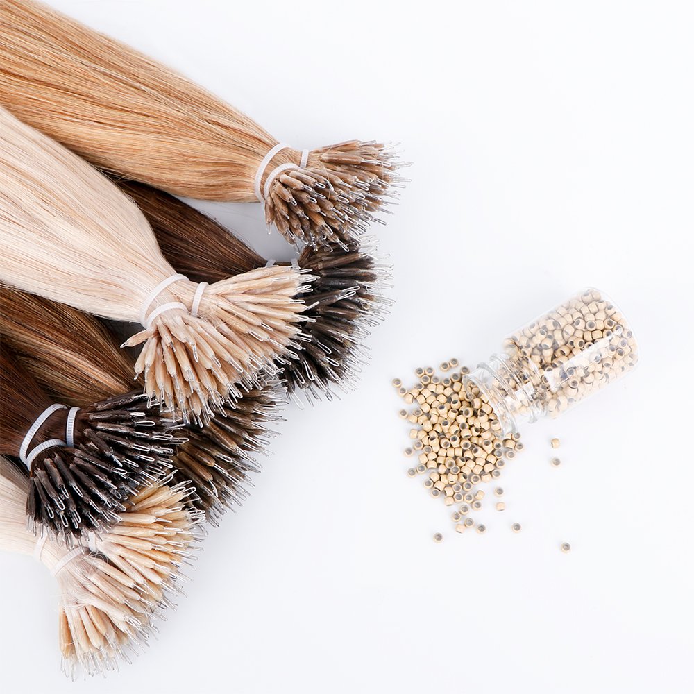 European Virgin Hair Double Drawn 1G Strand Nano Ring Nano Tip Human Hair Extensions