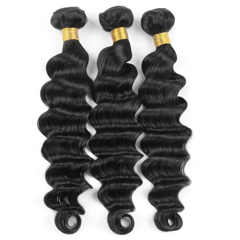 Hot Selling Natural 100% Raw Unprocessed Human Brazilian Hair Bundles With Frontal Ombre Loose Deep Wave Bulk Hair Extension