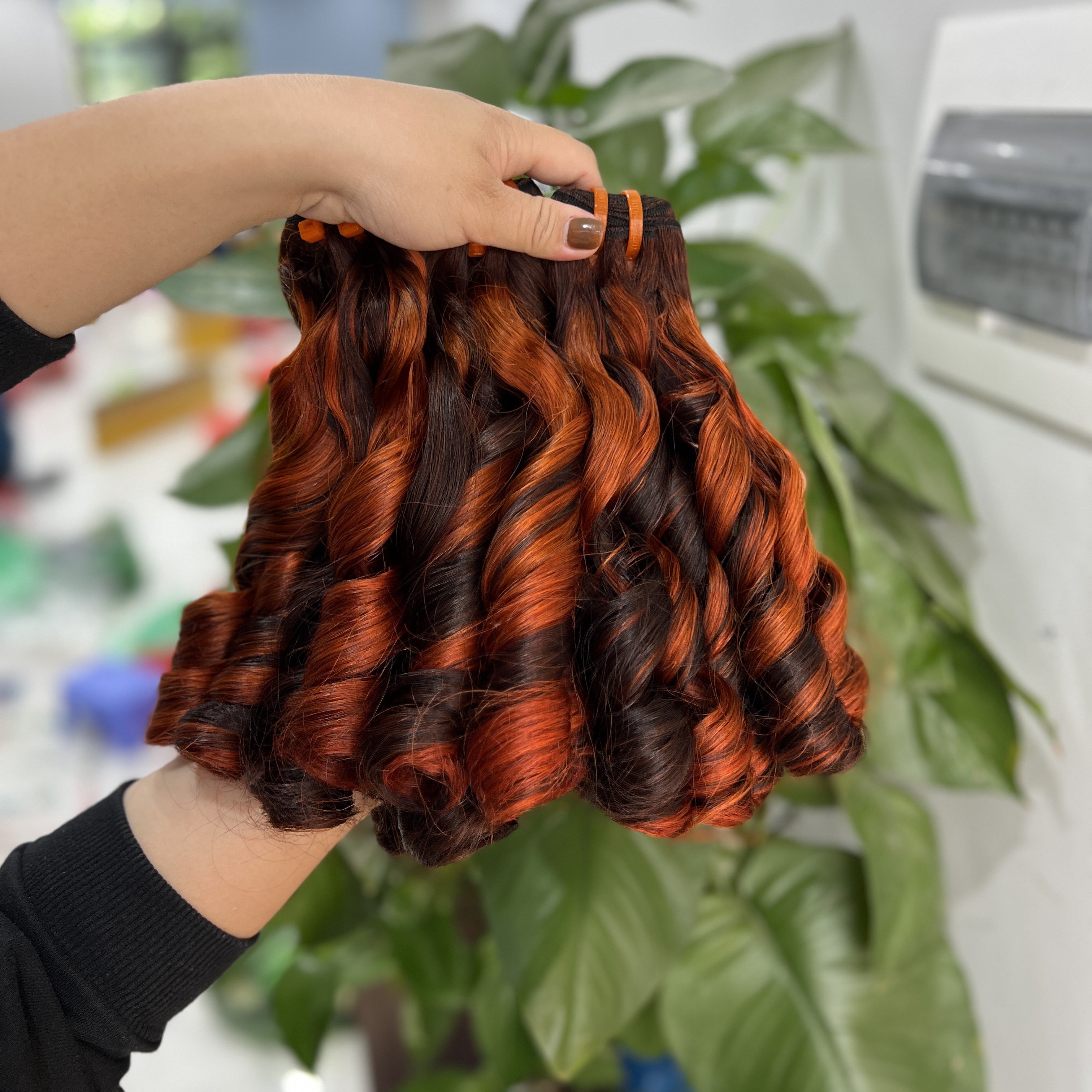 SDD BOUNCY CURLS ORANGE SHADES CUTICLE ALIGNED RAW VIETNAMESE HUMAN HAIR EXTENSIONS