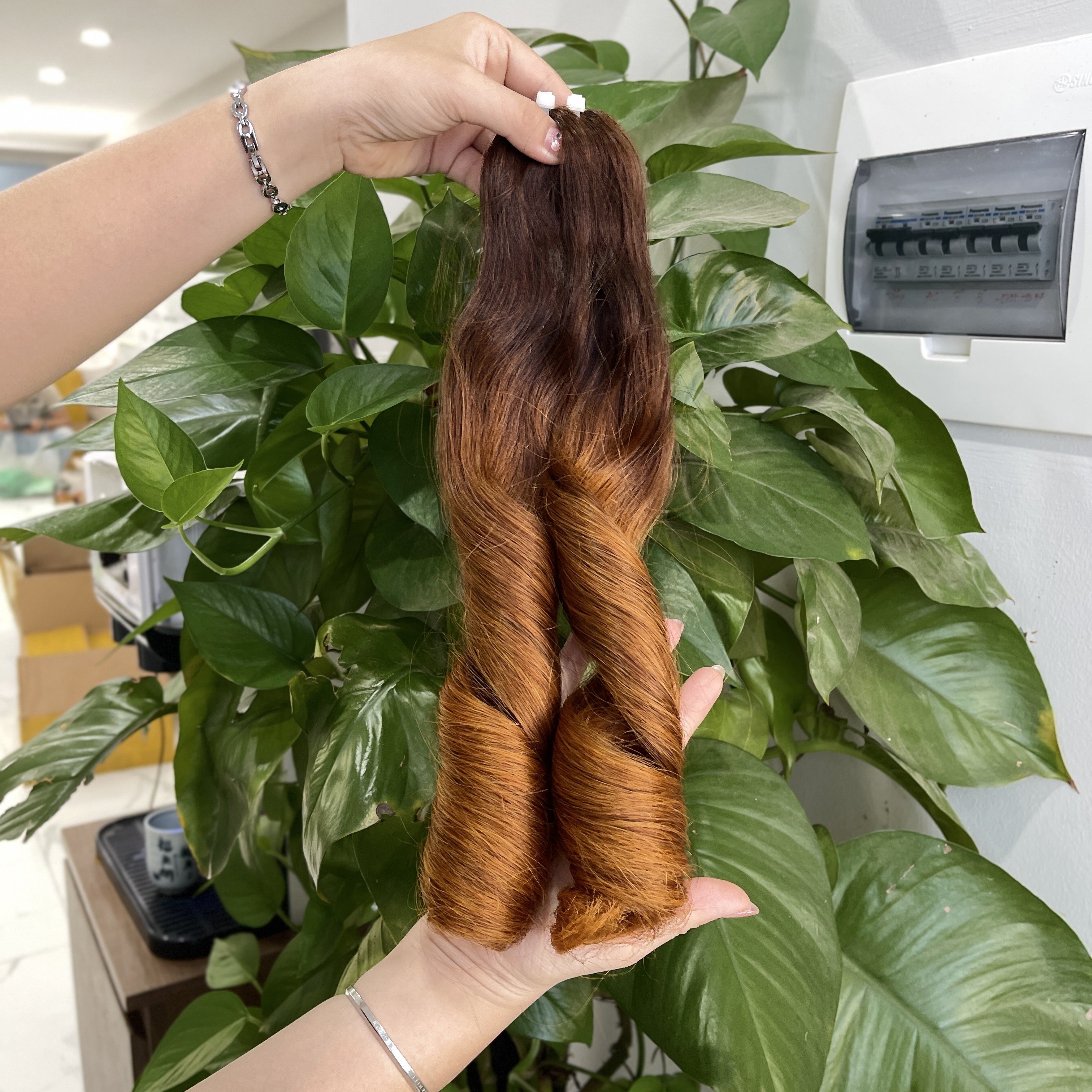 SDD BOUNCY CURLS ORANGE SHADES CUTICLE ALIGNED RAW VIETNAMESE HUMAN HAIR EXTENSIONS