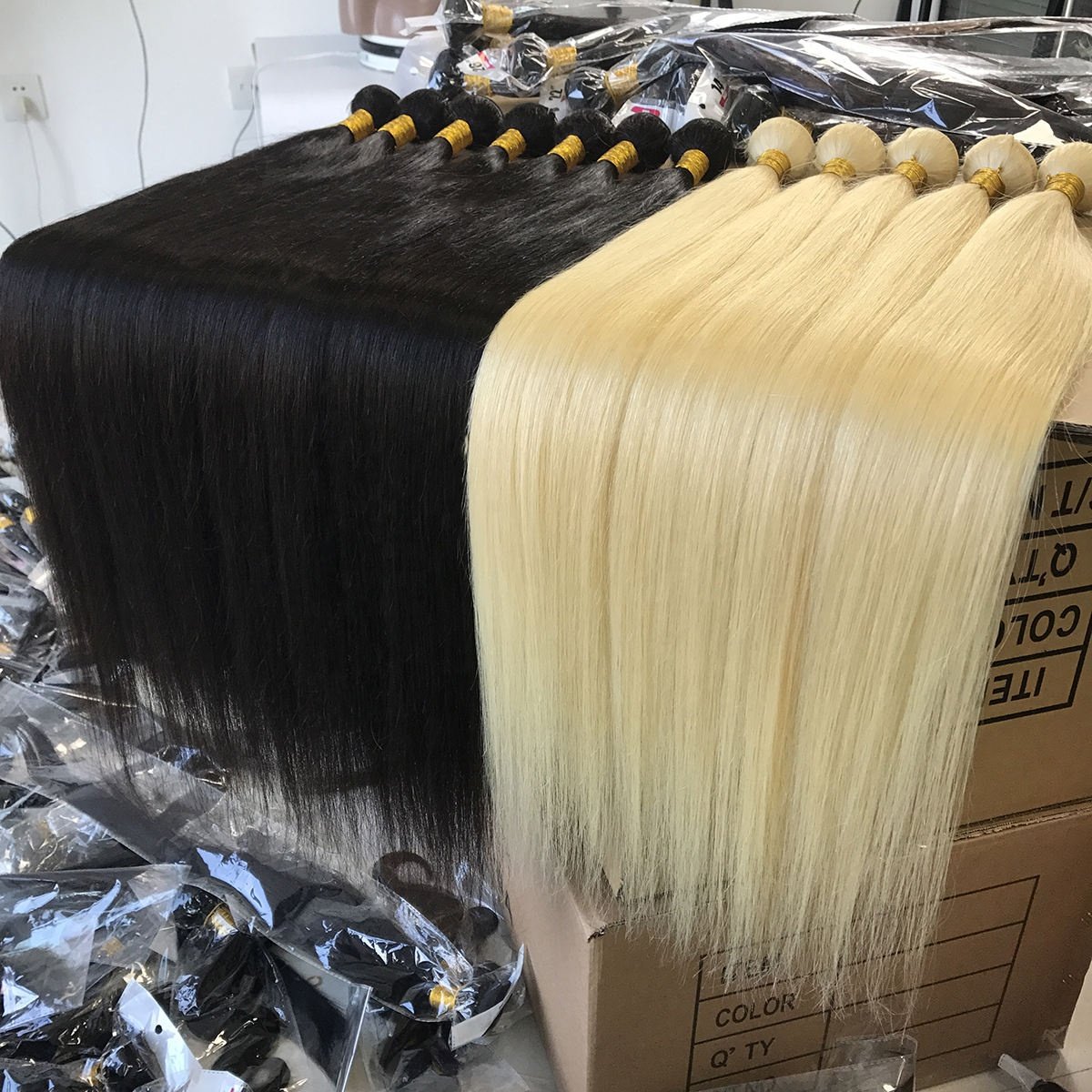 Thick Ends Long 26 28 30 32 34 36 inch Brazilian Virgin Cuticle Aligned Hair Bundles 100% Double Drawn Human Hair Extensions