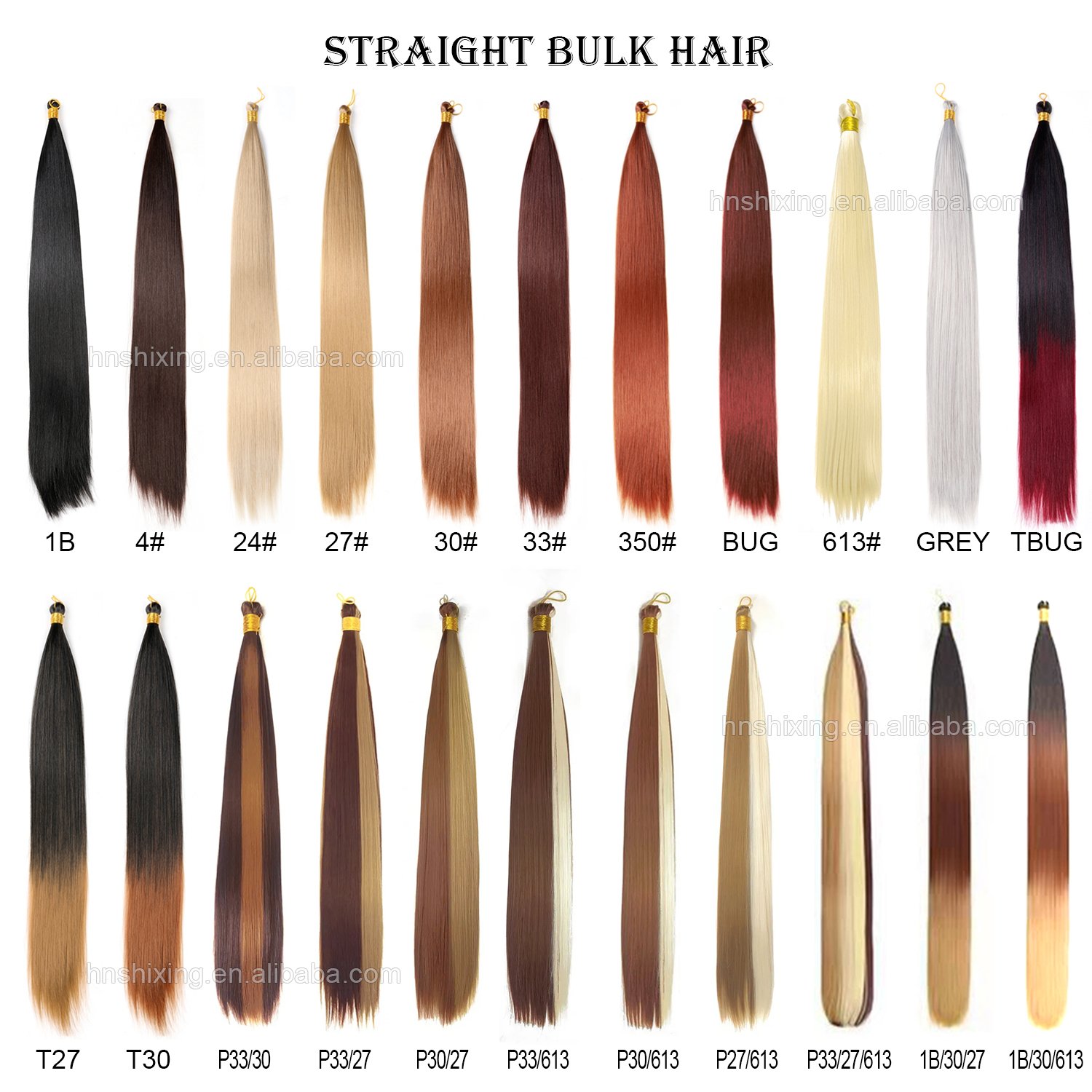 Wholesale High Quality Braiding Hair Bulk 22 24 28 inch 150g Long Straight Hair Bundles Synthetic Crochet Hair Extensions