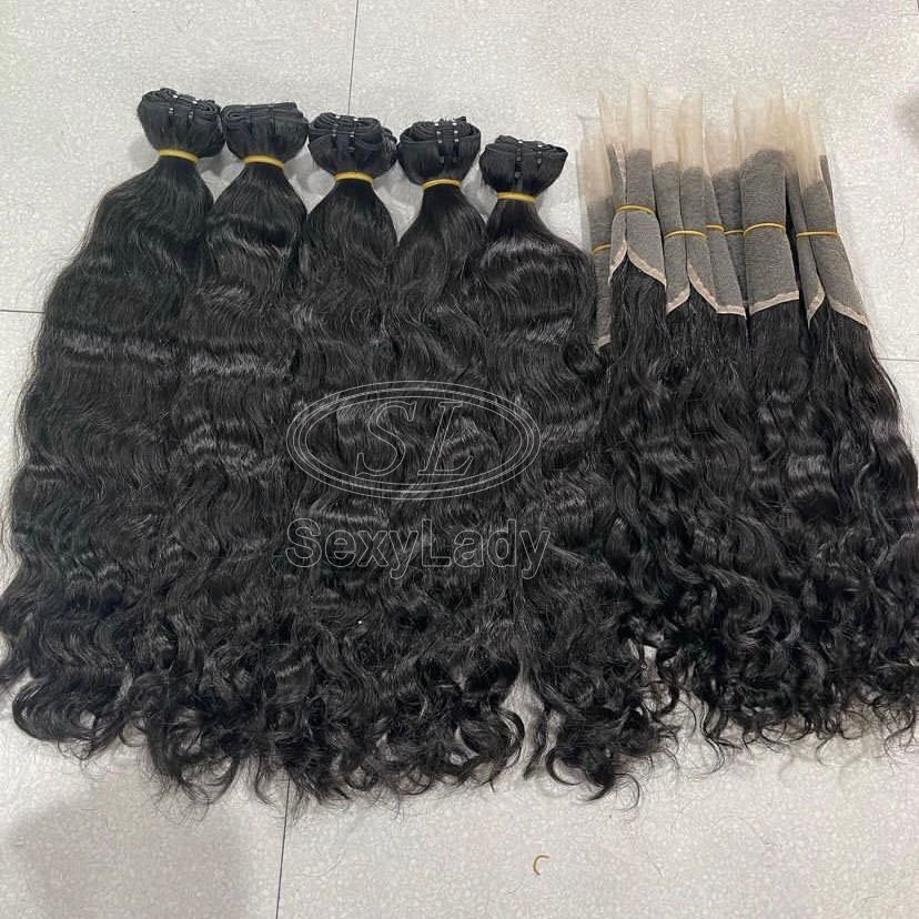 Cambodian raw natural wave hair Double Drawn Raw Cuticle Aligned Bundles Human Hair Extension Vendors