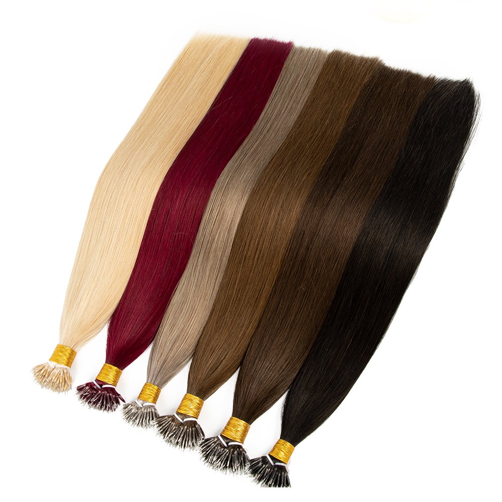 Double Drawn Human Hair Extensions Micro Nano Ring Wholesale Russian Nano Ring Hair Extension