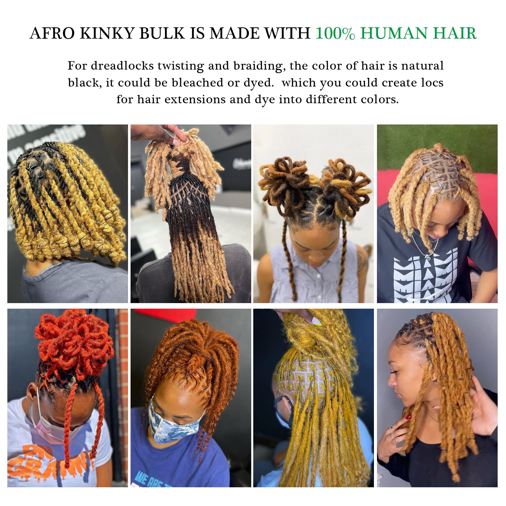 Vastdreads wholesale human meches 100 natural human hair afro kinky bulk afro kinky human hair for braiding