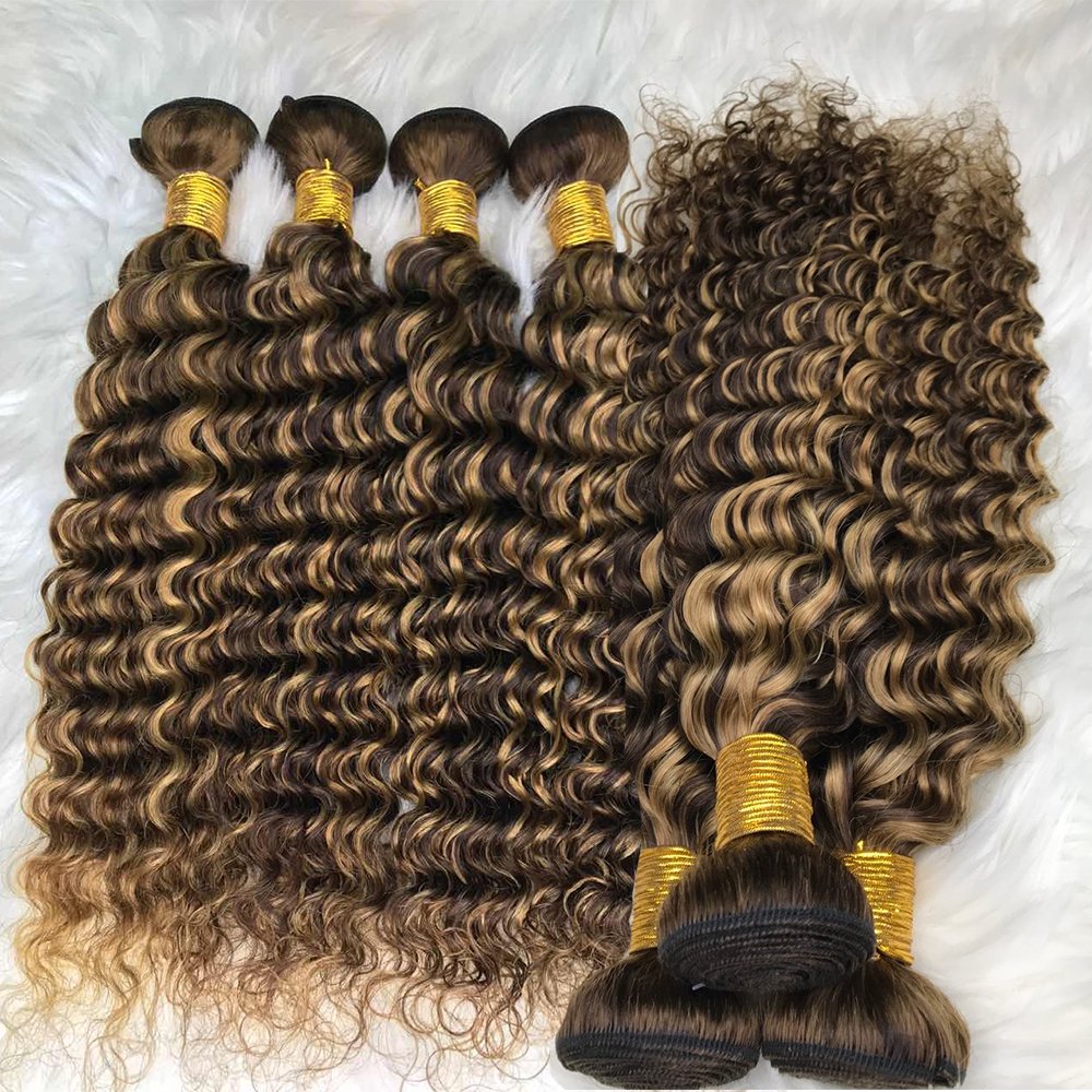 futura weft hair extensions raw afro curly perruque humain hair honey blonde color piano human hair bundles