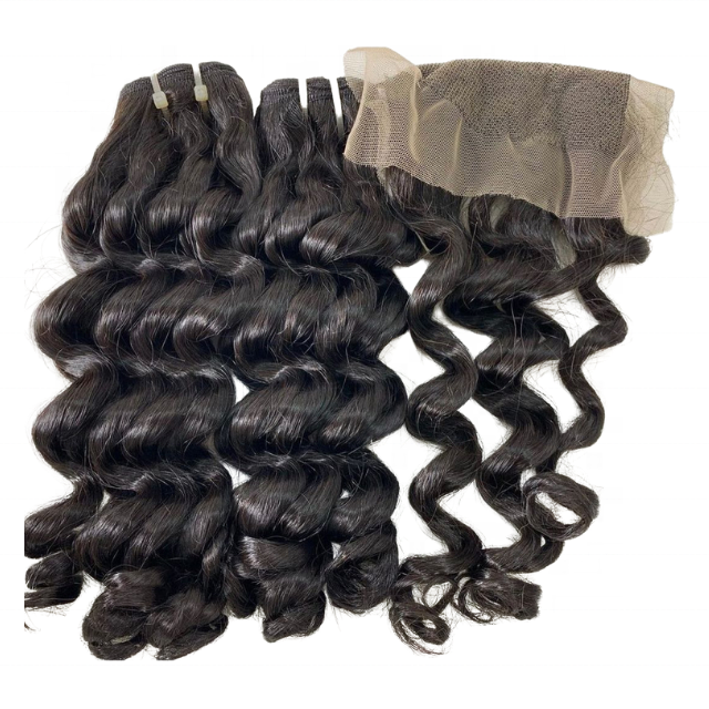 Wholesale Human Hair Extensions Natural Black Straight Body Wavy Curly Hair Double Drawn Hair Wigs Cuticle Aligned
