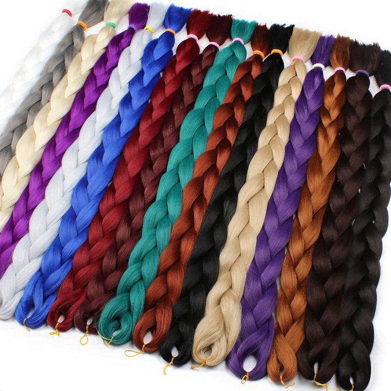 Long Jumbo ombre hair Braiding Hair box braids Synthetic fiber Customized materials for DIY black woman 165g