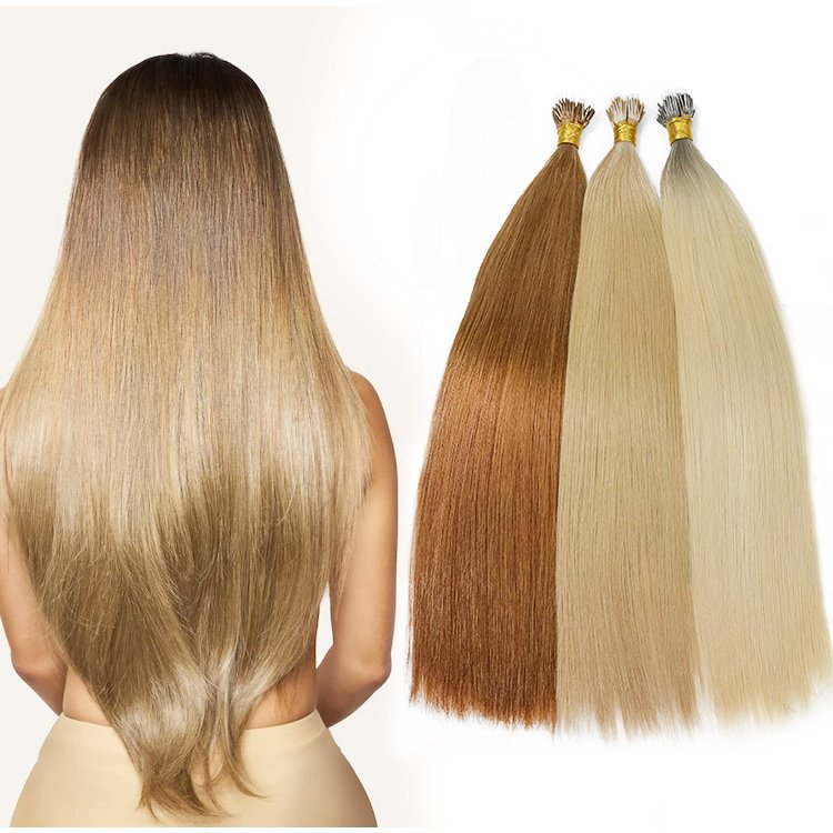Russian-hair-extensions-wholesale keratin tip micro ring hair extensions nano bead human hair extensions