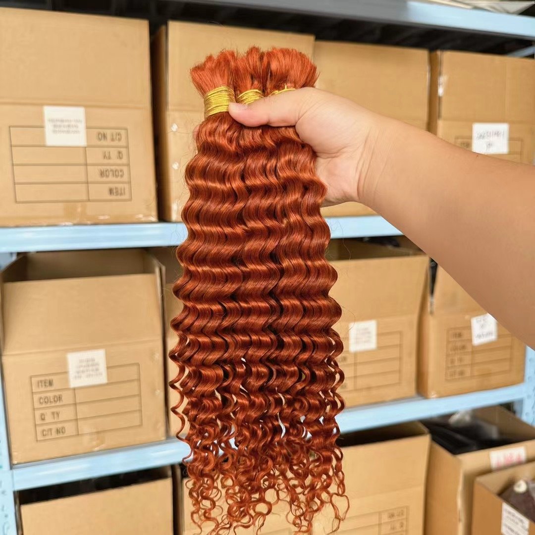 100g Human Braiding Hair Bundle Deep Wave Bulk Human Hair Bundles For Braiding No Weft Curly Hair Bulk For Boho Braids