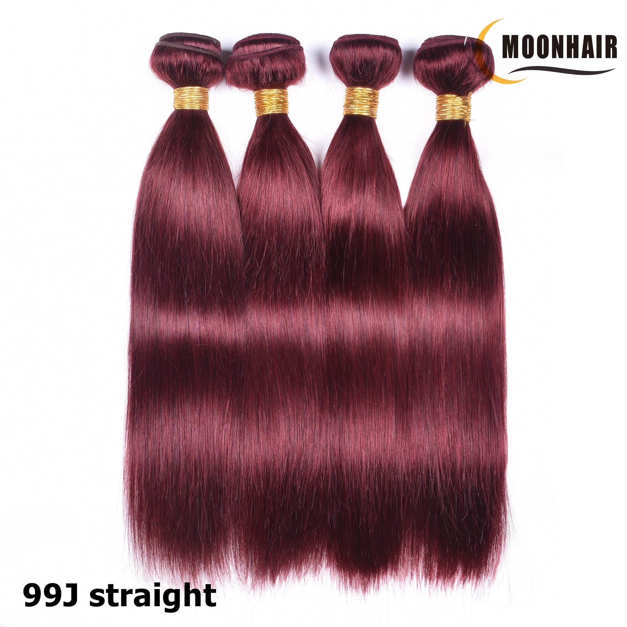 Burgundy Pre-Colored 100% Virgin Human Hair Vendors 10A Hair Bundles With Closure Brazilian Human Hair Extension