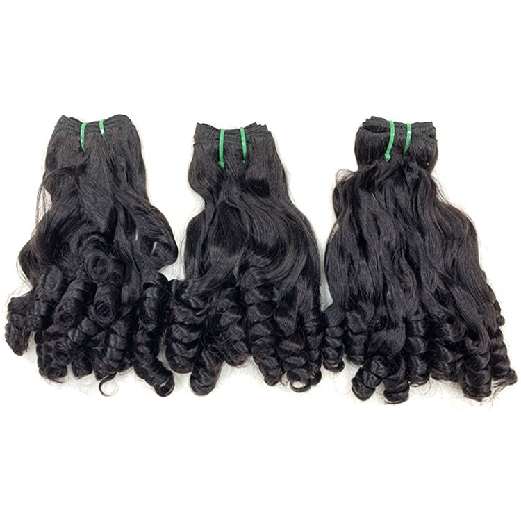 Colored Double Drawn 1b _ Ombre Color curly hair black color natural human hair extensions top quality