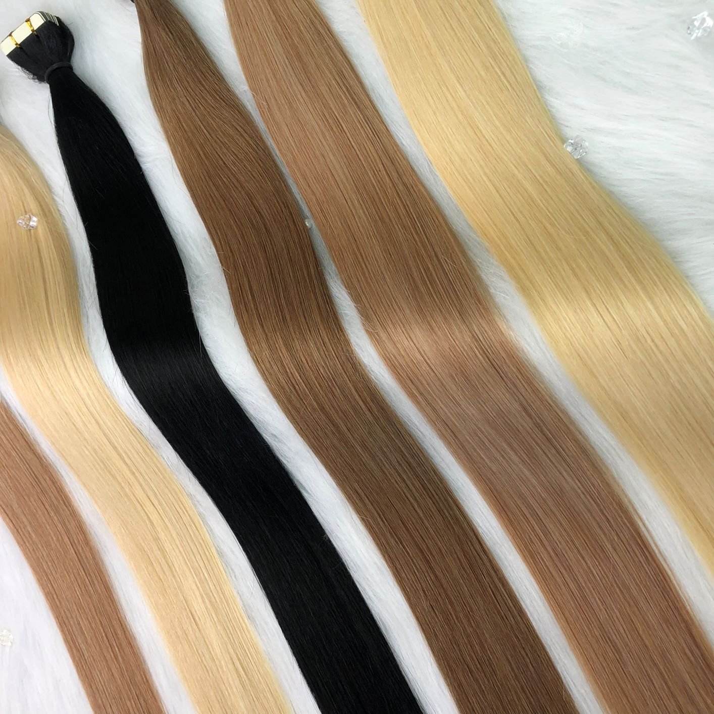 Human Hair Extension Brazilian Remy Seamless Double Drawn Tape Clip In Hair Extensions 100% Human Hairs