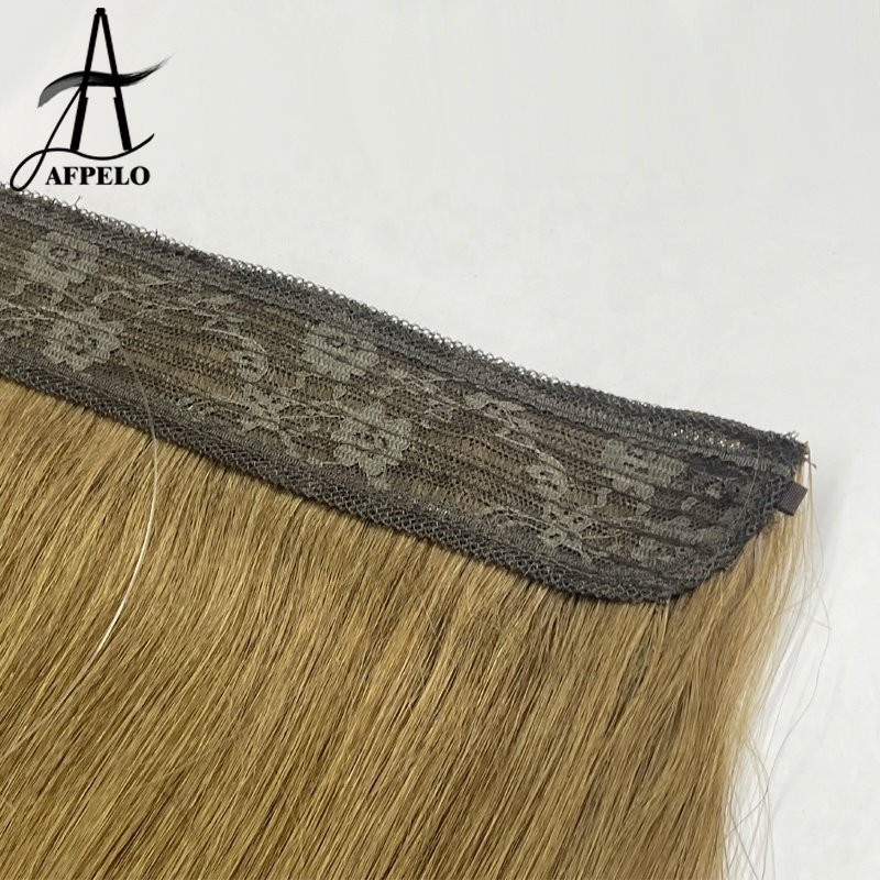 Wholesale Fish Wire Human Hair Extension Invisible Headband Remy Halo Hair Extensions Human Hair Blonde Kinky Curly