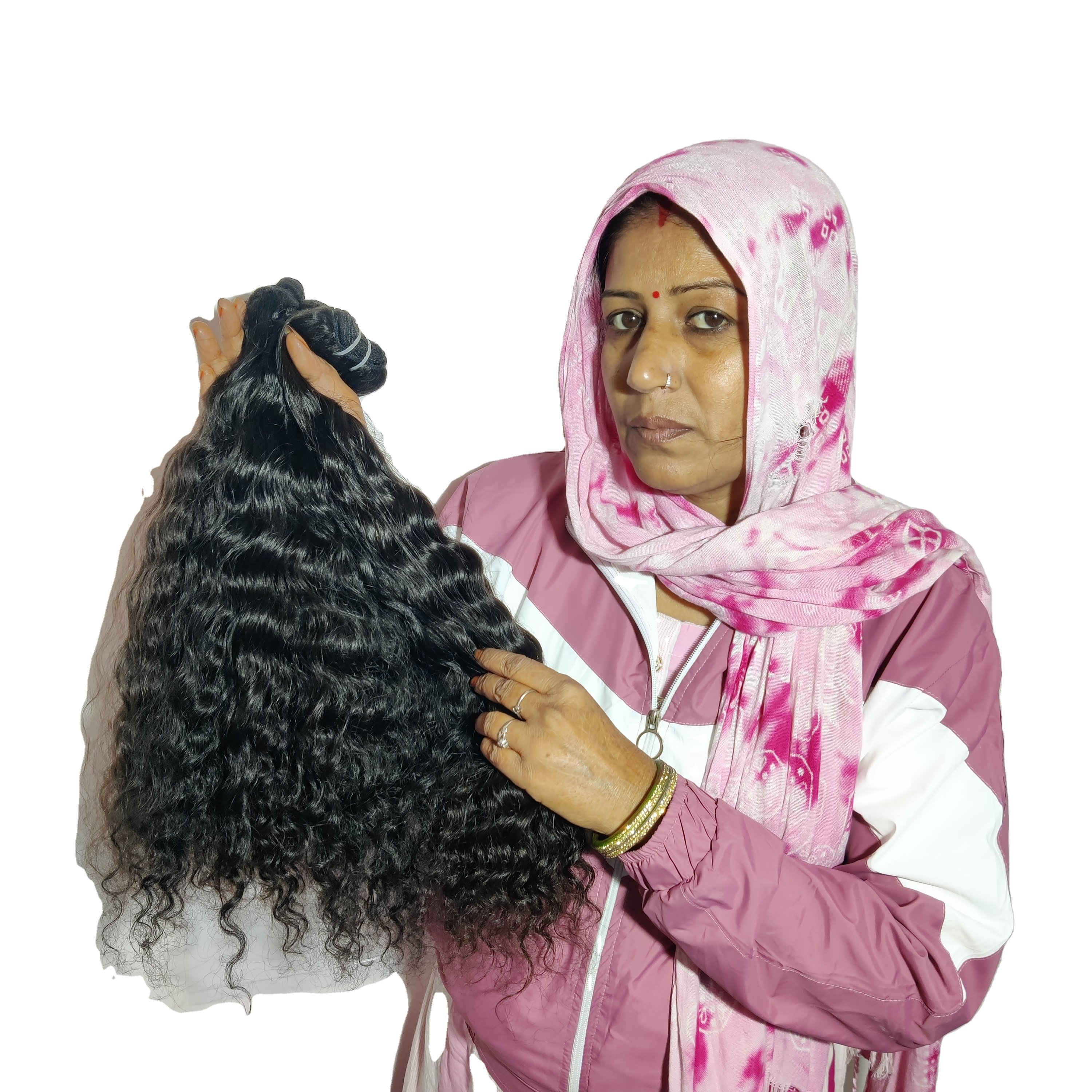 Cheap 100% unprocessed natural virgin black color vendors bundles deep kinky curly indian temple human hair extensions