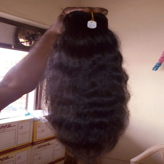 12A Top Grade Real Virgin Brazilian Hair, 16" body wave natural color, can dyed to any color human hair extension