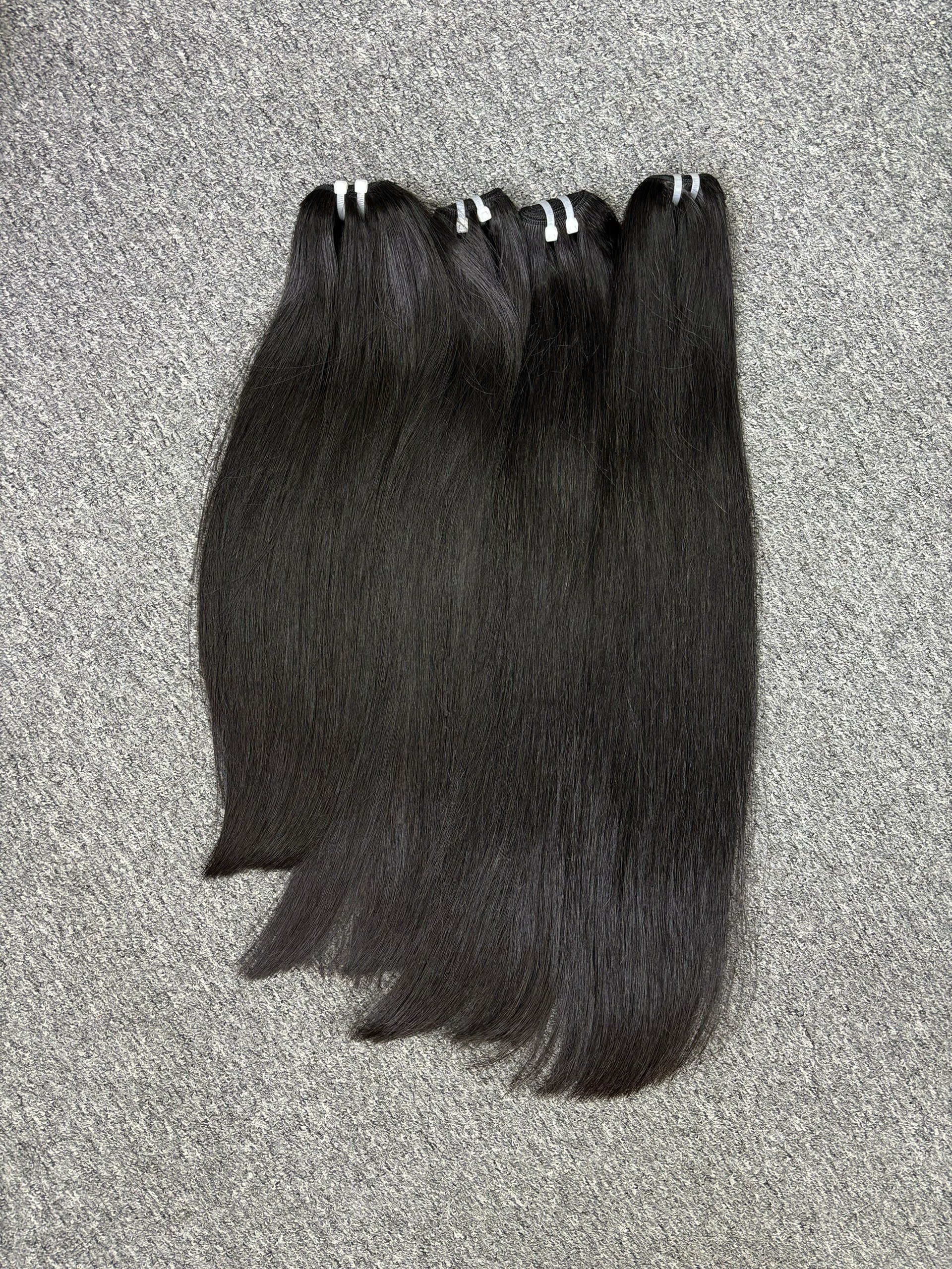 Raw Straight Bundles natural color 1b Raw Vietnamese Hair Human Hair Extensions Natural Straight no tangle no synthetic