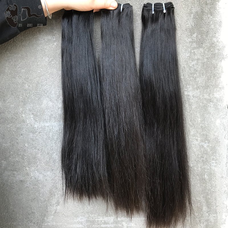 XISHIXIUHAIWholesale Vietnamese Raw Hair Bone Straight Human Hair Extensions Remy Original Super Double Drawn Bundle Hair Vendor