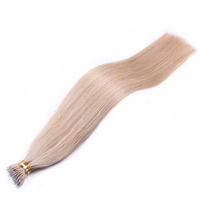 Hot Selling Virgin Cuticle Aligned Russian Hair 20 inch 22 inch Double Drawn Nano Ring Tip Human Hair Extensions