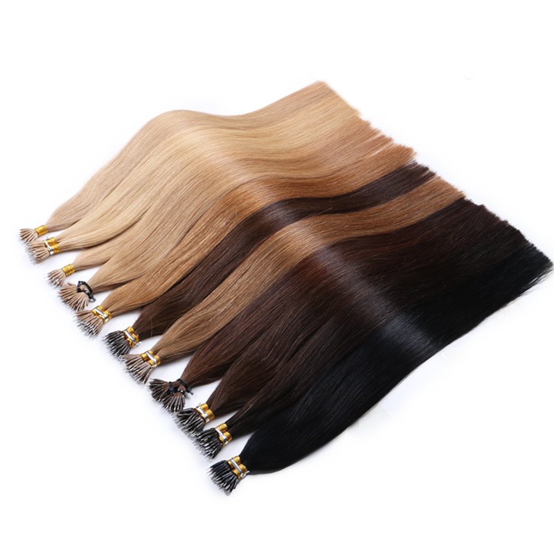 Hot Selling Virgin Cuticle Aligned Russian Hair 20 inch 22 inch Double Drawn Nano Ring Tip Human Hair Extensions