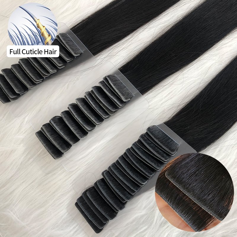 Wholesale Invisible Tape In Remy European Human Hair Seamless Injection Double Drawn Natural Tape In Hair Extensions