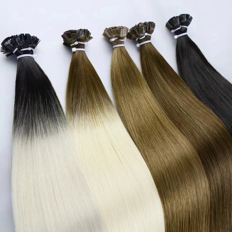 Wonderful Hot Sale Brazilian Soft Straight And Invisible Keratin Tip Hair Remy Human Flat Tip Hair Extension