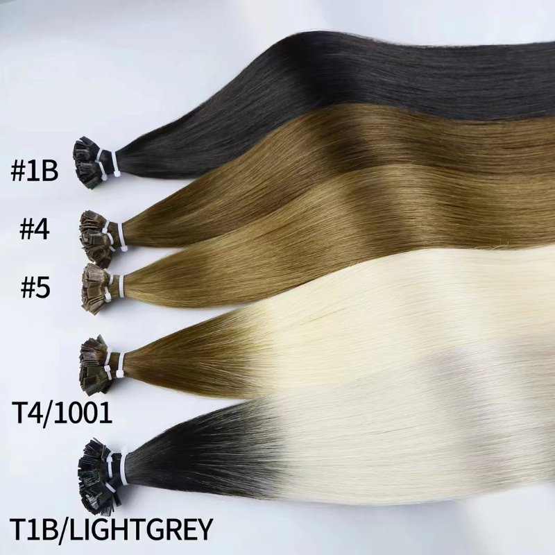 Wonderful Hot Sale Brazilian Soft Straight And Invisible Keratin Tip Hair Remy Human Flat Tip Hair Extension