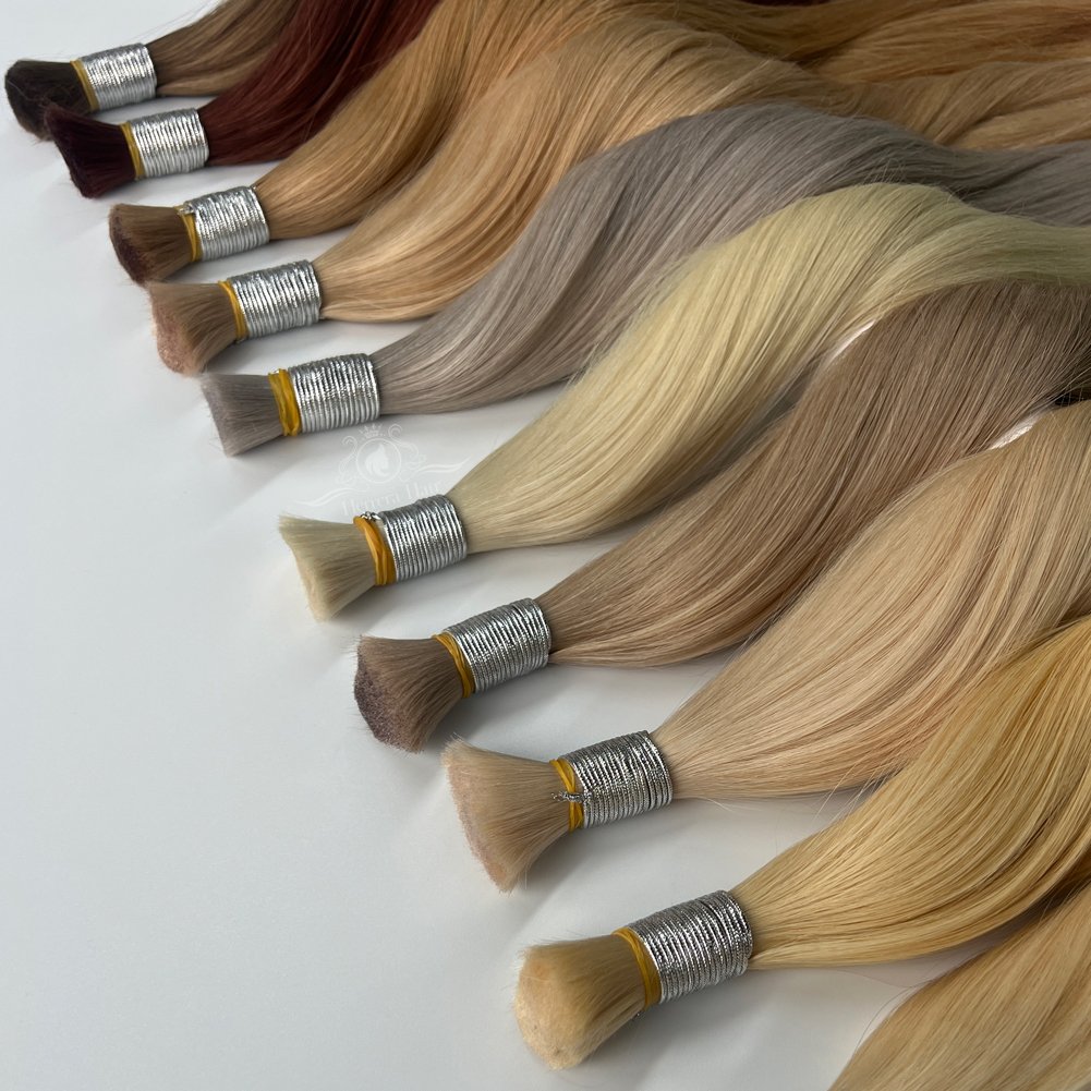 Herrera 100% Human Hair Extensions Bulk Vendor Raw Unprocessed Extensiones Cabello Humano Natural Virgin Cuticle Aligned Hair