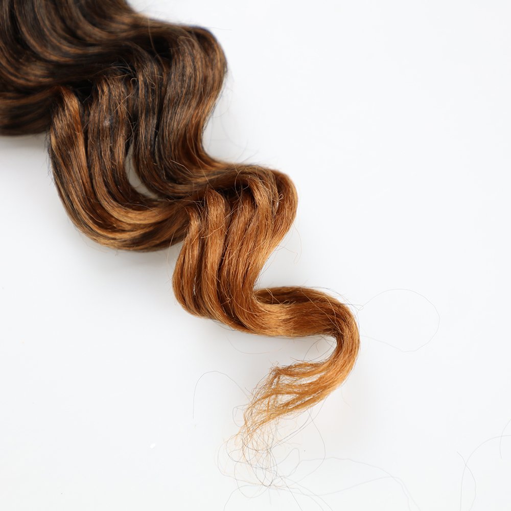 Deep Wave bulk Braiding Hair Synthetic Crochet Wavy Egyptian Curly Ombre Afro Long Deep Hair Extensions 20inch Factory price