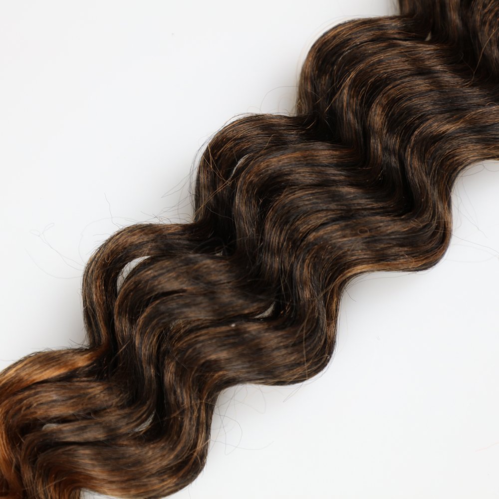 Deep Wave bulk Braiding Hair Synthetic Crochet Wavy Egyptian Curly Ombre Afro Long Deep Hair Extensions 20inch Factory price