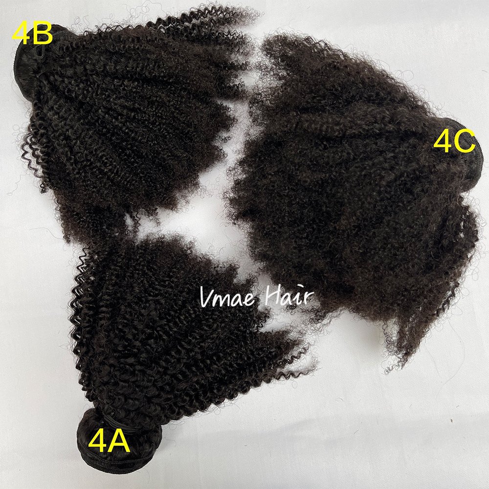 VMAE Mongolian Remy Unprocessed Mink Raw Hair 100g Afro Style Weft Bundles Kinky Curly Human Hair Extensions with Bounce Curl