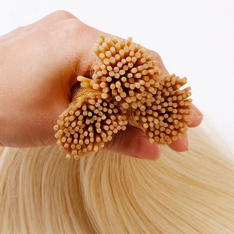 Wholesale Raw Cuticle Aligned Russian Itip Hair Extension Keratin Stick I Tip Remy Human Hair Extensions