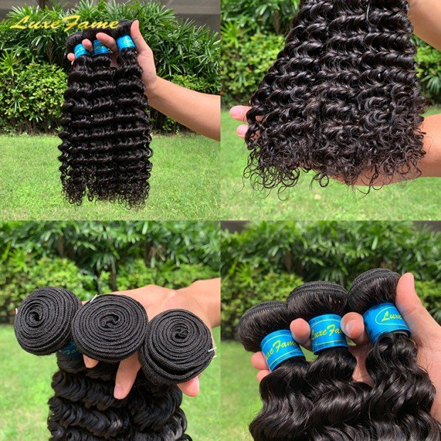 Wholesale Raw Cuticle Aligned Remy Virgin Brazilian Deep Wave braid Bundles Human Natural hair Extensions For Black