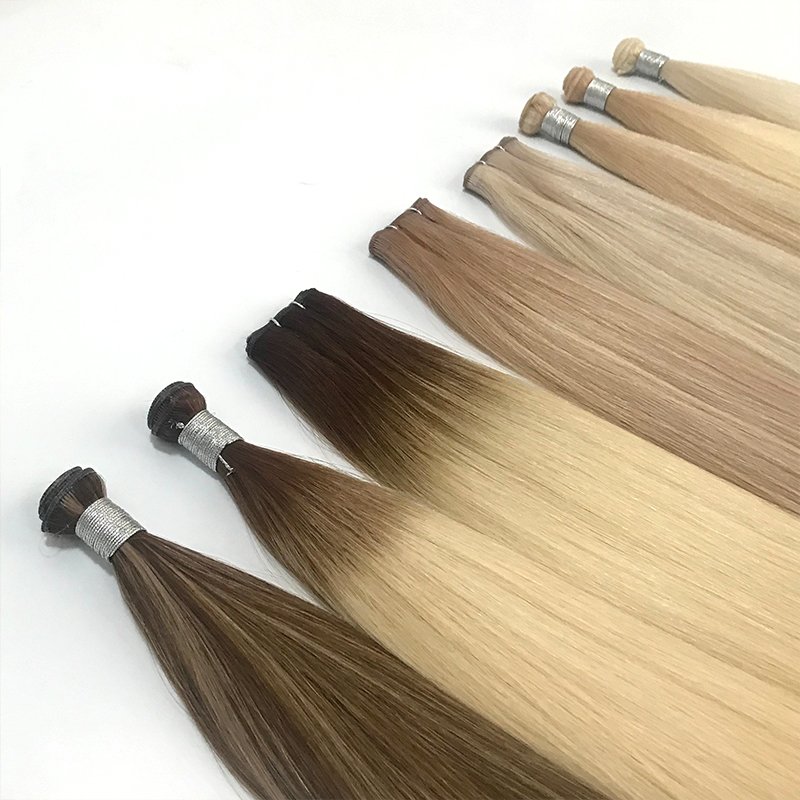New Arrival Double Drawn Genius Weft Cuticle Aligned Russian Human Hair Extension Genius Hair Weft
