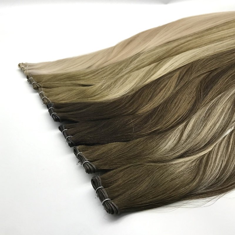 New Arrival Double Drawn Genius Weft Cuticle Aligned Russian Human Hair Extension Genius Hair Weft