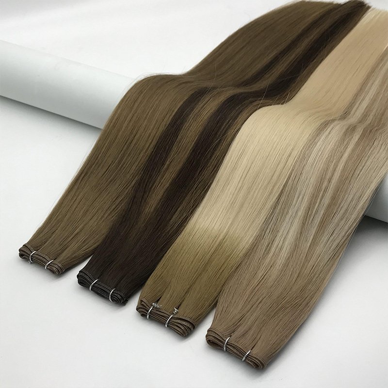New Arrival Double Drawn Genius Weft Cuticle Aligned Russian Human Hair Extension Genius Hair Weft