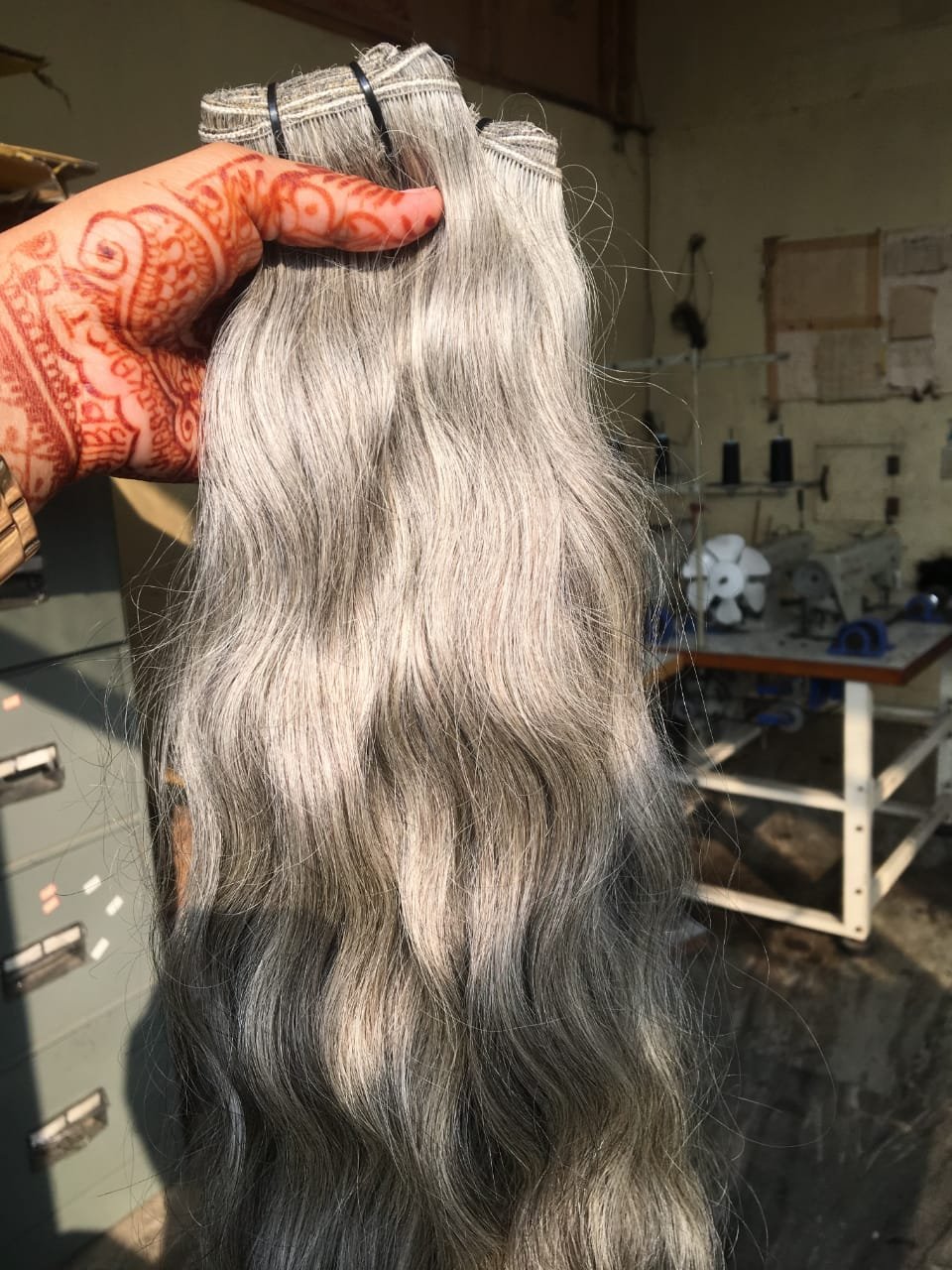 Salt N Pepper Natural Grey Color Hair Extensions Silver Human Hair Extensions Natural Hair vendor