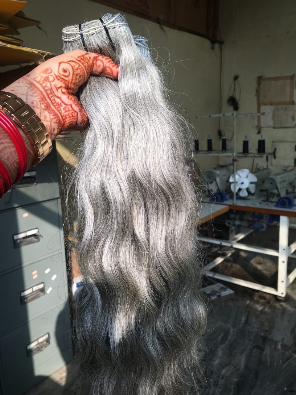 Salt N Pepper Natural Grey Color Hair Extensions Silver Human Hair Extensions Natural Hair vendor