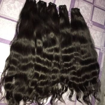 raw virgin unprocessed indian human hair extension from temple single donor genuine top quality