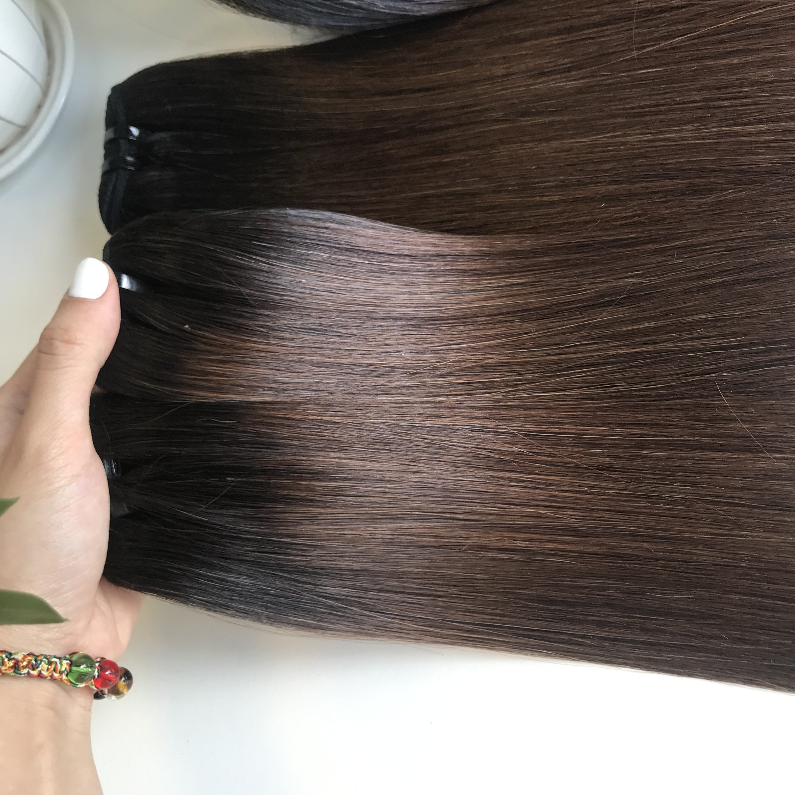 Cuticle Aligned Bundles Vrigin Vietnamese Hair Human Hair Extension Genius Weft Vietnamese Raw Bone straight Double Drawn Hair