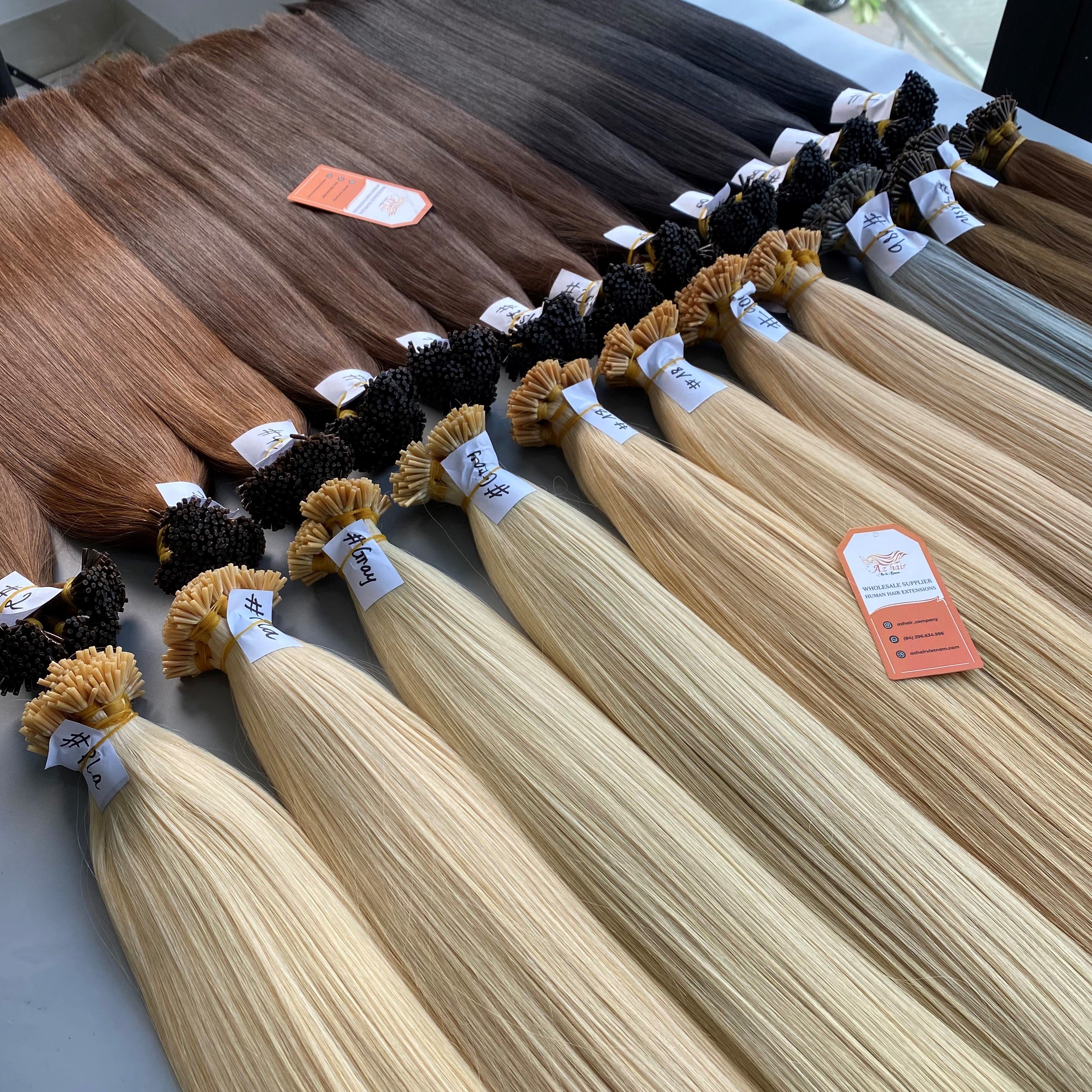 8''-40'' I Tip Human Hair Extensions Virgin Human Hair Keratin Raw Vietnamese Cuticle Aligned Hair Double Drawn