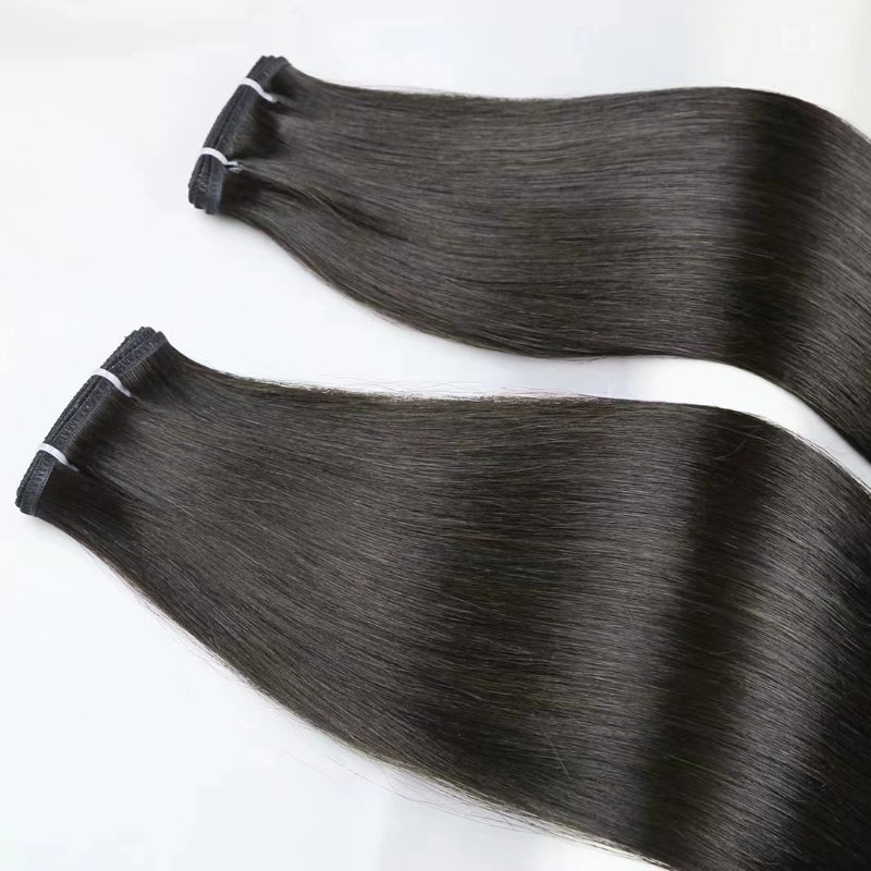 Top Notch 100% Chinese Remy Human Hair Extensions Soft and Shiny No Shedding Flat Weft Hair Extensions