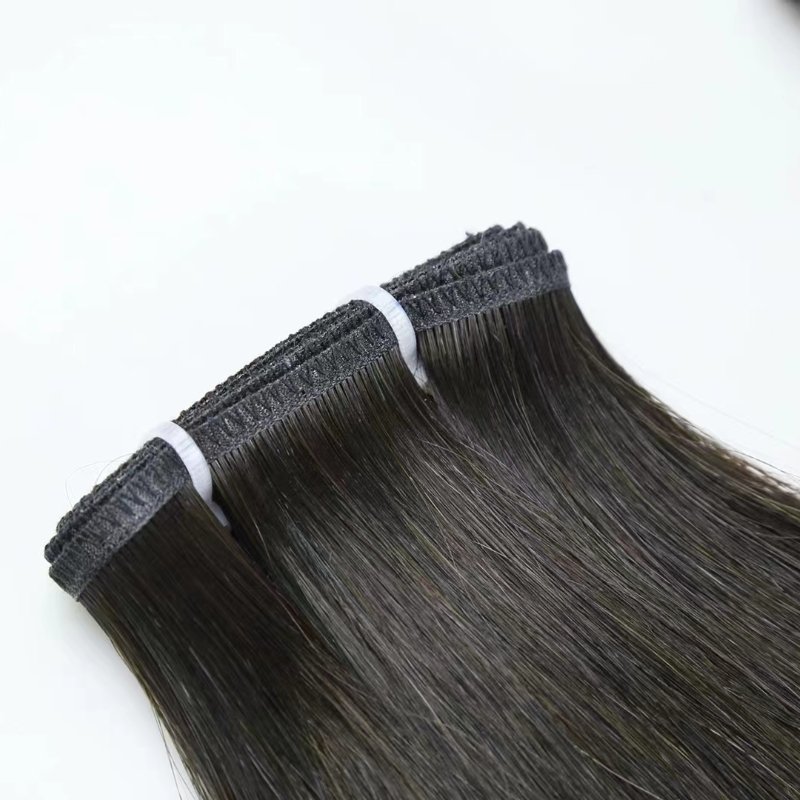 Top Notch 100% Chinese Remy Human Hair Extensions Soft and Shiny No Shedding Flat Weft Hair Extensions