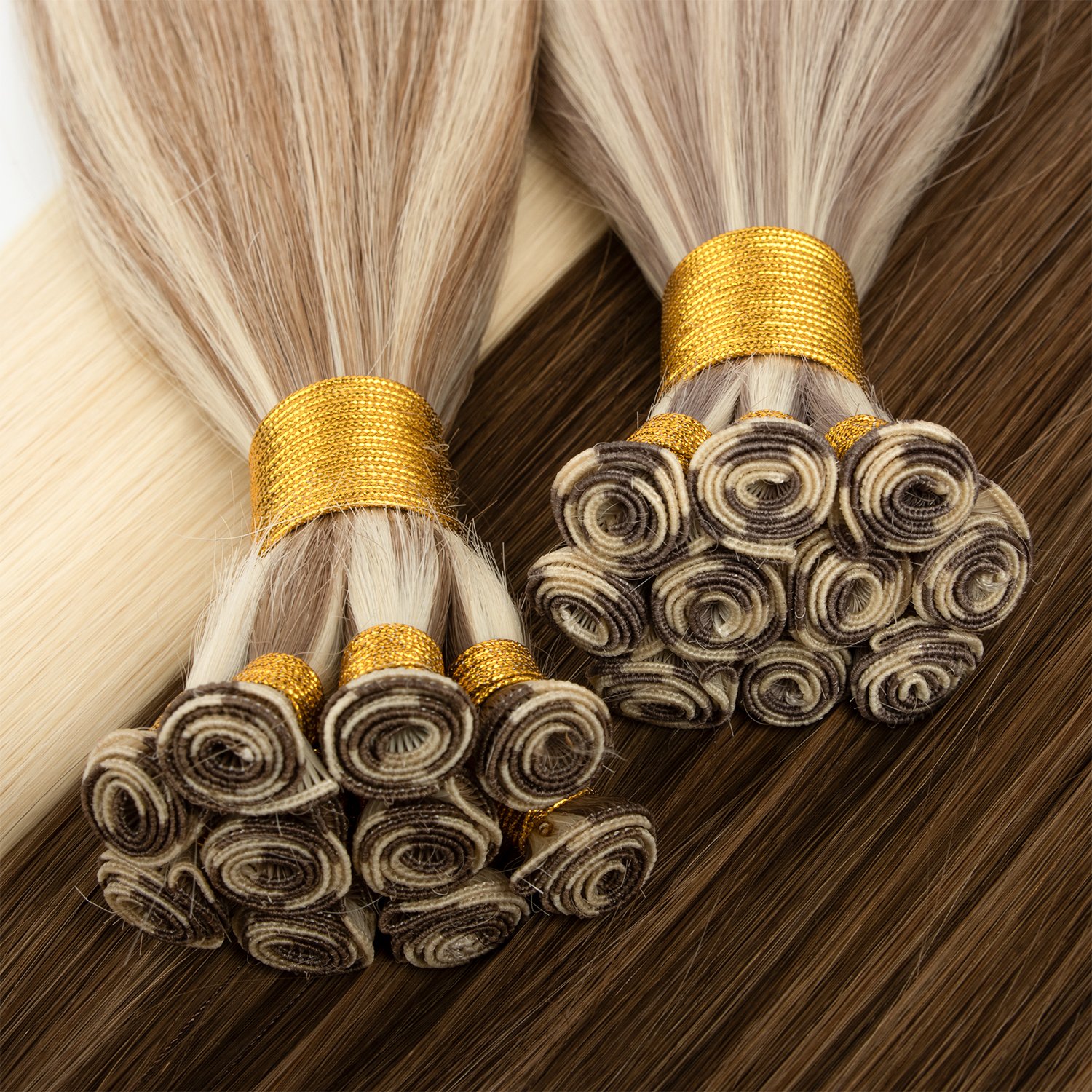 Luxury Hair Brand 100% Human Remy Russian Hair Double Drawn Hand Tied Weft Human Hair Extensions
