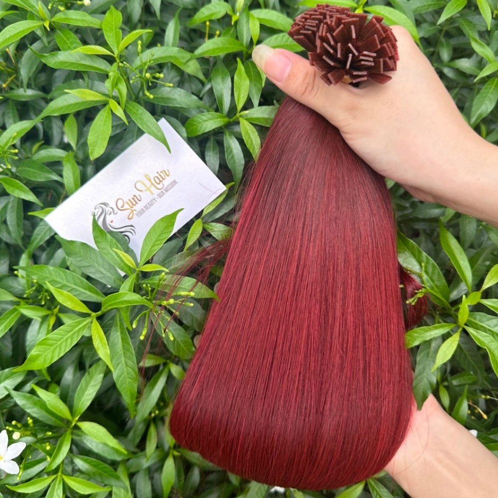 Wholesale Fashionable Color Double Drawn Flat Tip Keratin Hair 100% Vietnamese Human Hair Extensions By Sun Hair