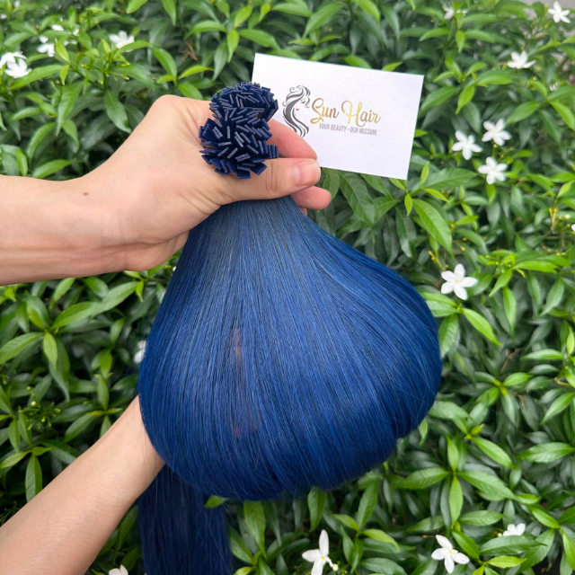 Wholesale Fashionable Color Double Drawn Flat Tip Keratin Hair 100% Vietnamese Human Hair Extensions By Sun Hair