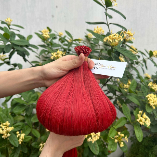 Wholesale Fashionable Color Double Drawn Flat Tip Keratin Hair 100% Vietnamese Human Hair Extensions By Sun Hair