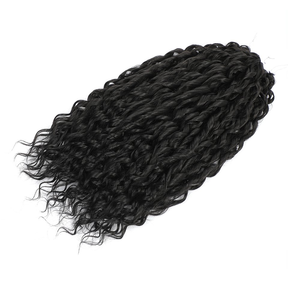 Jessica 22 Inch Deep Wavy Twist Crochet Hair Synthetic Afro Curly Hair Crochet Braids Ombre Brown Braiding Hair Extensions